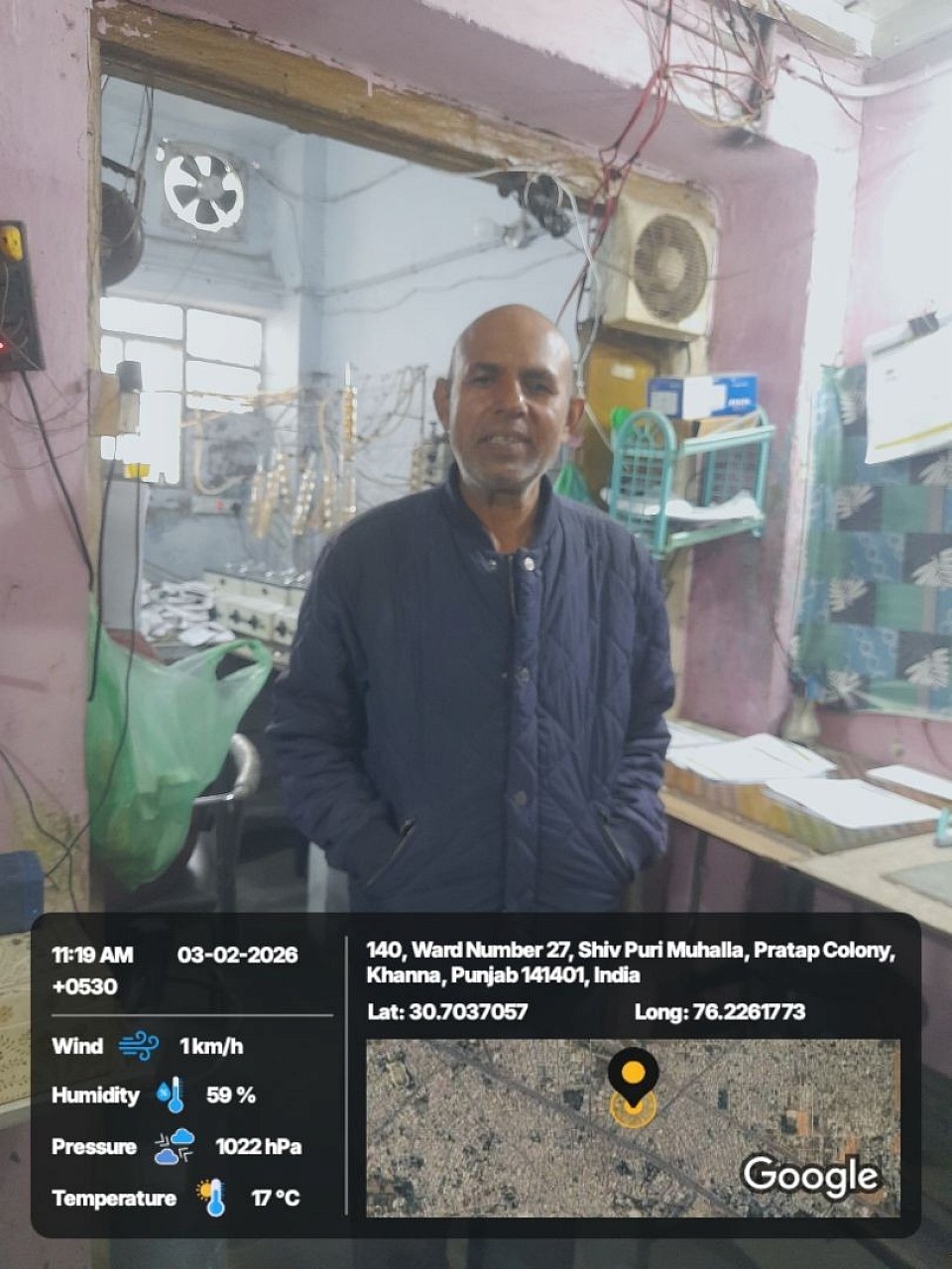 Vinod .., feild work., collecting samples of rb from rice shellers